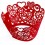 Red Hearts Laser Cut Cupcake Wrappers