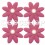 Pink 8 Petal Sugar Flowers - Pack of 20