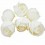 4 White Wafer Rose Cake Decorations 30mm