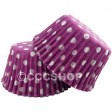 500 Purple and White Spot Cupcake Cases
