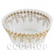 White and Gold Mini Muffin Cake Cases