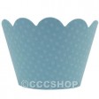 Dotty Pale Blue Cupcake Wrappers