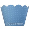 Dotty Sky Blue Cupcake Wrappers