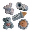 Bulk Pack of 96 Baby Boy Icing Cake Decorations
