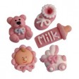 Pack of 96 Baby Girl Icing Cake Decorations