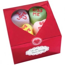 3 Red Metallic Food Boxes