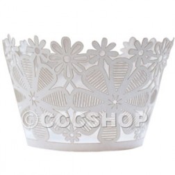 Lace Flower Cupcake Wrappers