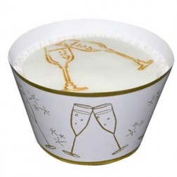 Gold Champagne Glasses Cupcake Wrappers