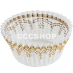 White and Gold Baking Cases