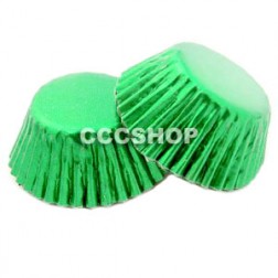 Green Foil Petit Four Cake Cases