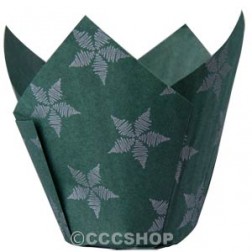200 Christmas Green Muffin Wrappers