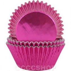 500 Deep Hot Pink Foil Muffin Cupcake Cases-CC-EP650-500-20