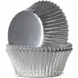 24 Silver Foil and Paper Mini Baking Cups