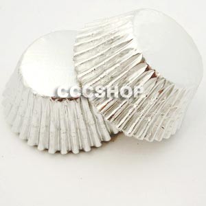 Silver Foil Mini Muffin Cake Cases