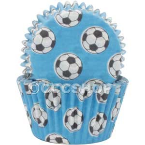 360 Blue Football Cupcake Cases