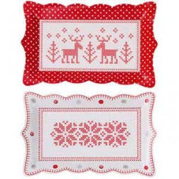 Cross Stitch Cake Platter