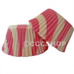 Bulk Pack 500 Pink and White Zebra Cupcake Cases