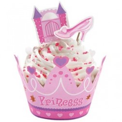 Princess Cupcake Wrappers with Picks