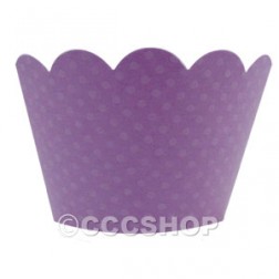Dotty Lilac Cupcake Wrappers