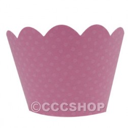 Dotty Pink Cupcake Wrappers