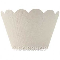 Shimmer Ivory Cupcake Wrappers