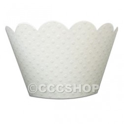 Dotty White Cupcake Wrappers