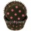 500 Black and Pink Spotty Cupcake Cases