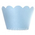 Shimmer Baby Blue Cupcake Wrappers