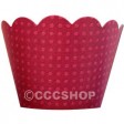 Dotty Burgundy Cupcake Wrappers