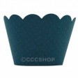 Dotty Ocean Blue Cupcake Wrappers