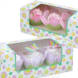 3 Garden Flower Cupcake Boxes