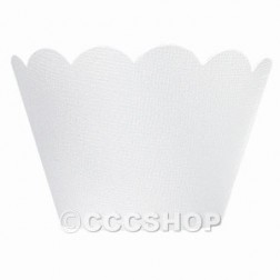 Shimmer White Cupcake Wrappers