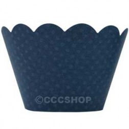 Dotty Blue Cupcake Wrappers