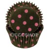 500 Black and Pink Spotty Cupcake Cases