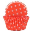 500 Orange and White Spot Cupcake Cases